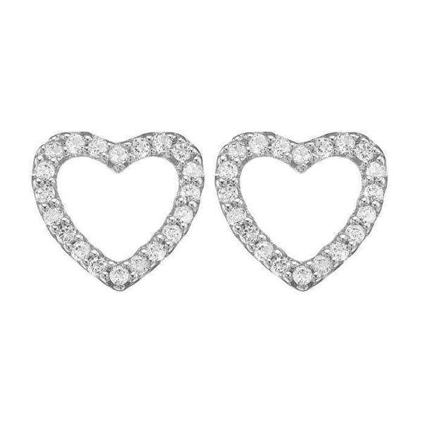 Image of Topaz Sparkling Hearts 925 sterling sølv Collect øreringe smykke fra Christina Collect